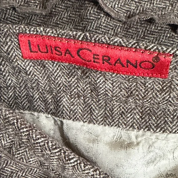 Luisa Cerano Chic Brown A-Line Women's flare wool blend  Skirt size 6 - Picture 10 of 14